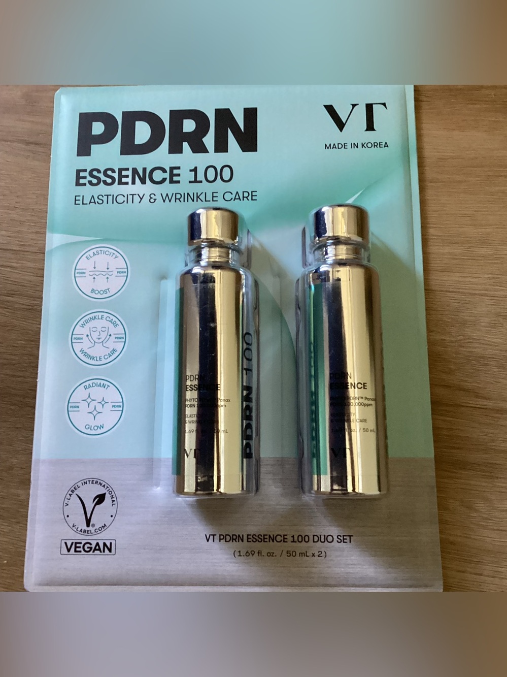 New in box-VT PDRN Essence 100, 1.69 fl oz, 2-pack（50ml *2)